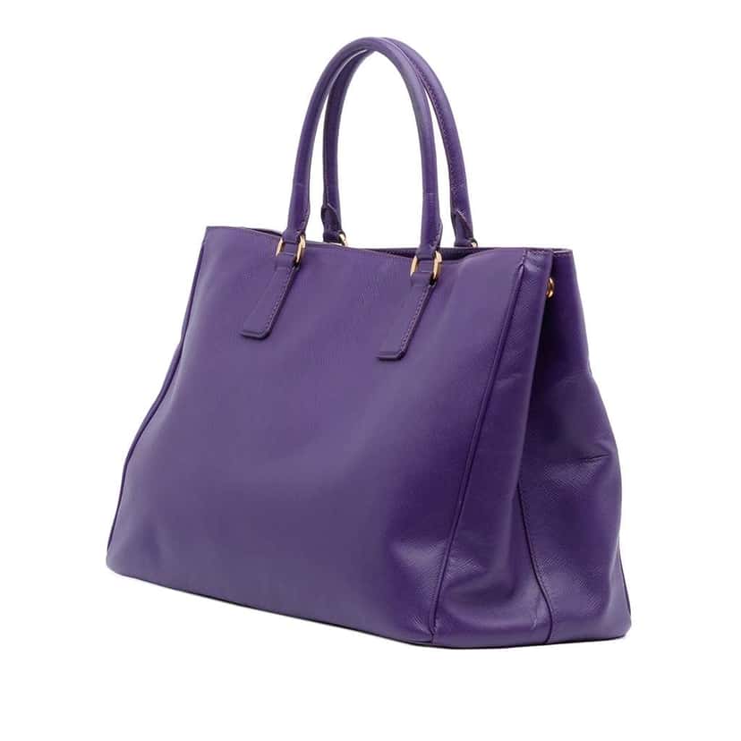 Prada Large Saffiano Lux Galleria Tote Purple Leather Very good condition - Back View