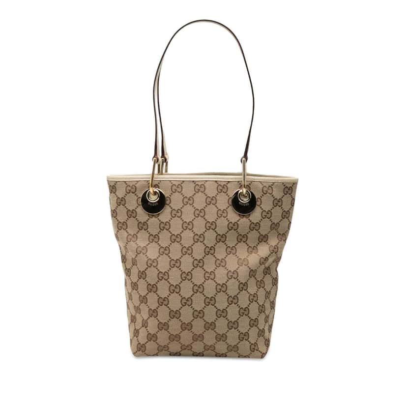Gucci GG Canvas Eclipse Tote Brown Canvas Very good condition - Front View
