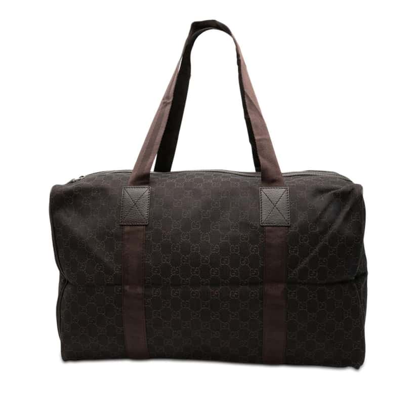 Gucci GG Canvas Travel Bag Brown Canvas Very good condition - Front View