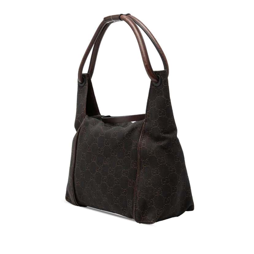 Gucci GG Denim Handbag Brown Denim Very good condition - Back View