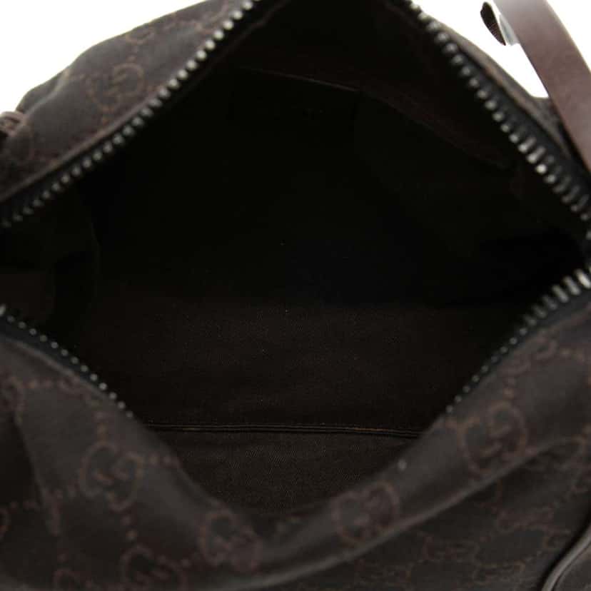 Gucci GG Denim Handbag Brown Denim Very good condition - Model View