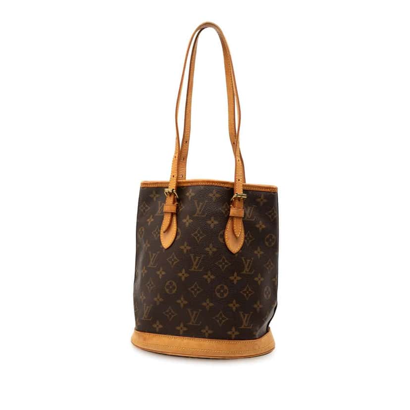 Louis Vuitton Monogram Petit Bucket Brown Very good condition - Back View