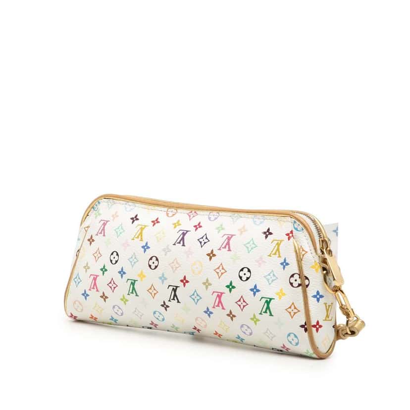 Louis Vuitton Monogram Multicolore Mini Kate Clutch White Very good condition - Back View