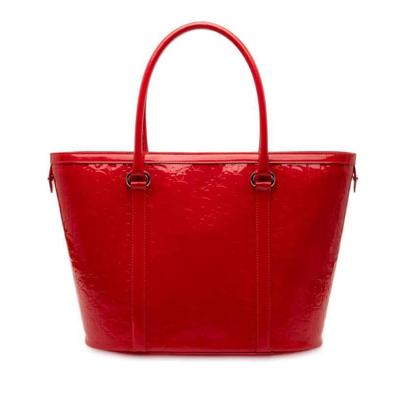Dior Diorissimo Trotter Patent Tote Red Leather Very good condition - Front View
