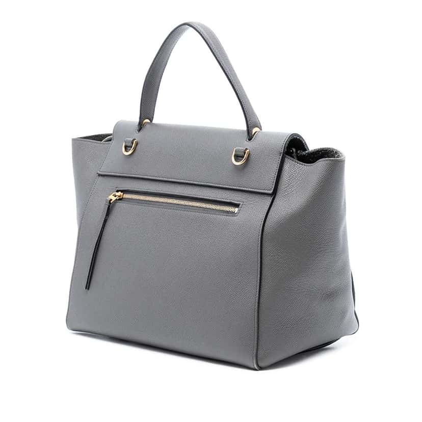 Celine Mini Grained Calfskin Belt Bag Grey Leather Very good condition - Back View