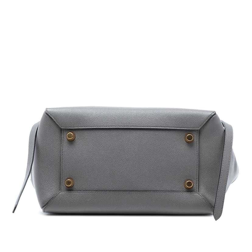 Celine Mini Grained Calfskin Belt Bag Grey Leather Very good condition - Inside View