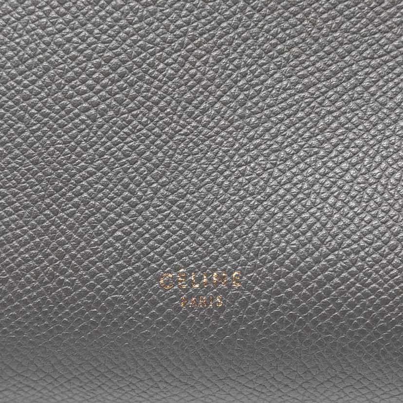 Celine Mini Grained Calfskin Belt Bag Grey Leather Very good condition - Box View