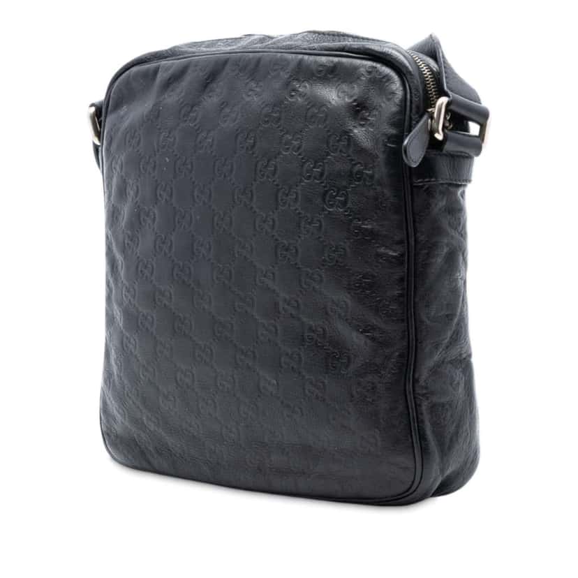 Gucci Guccissima Crossbody Black Leather Very good condition - Back View