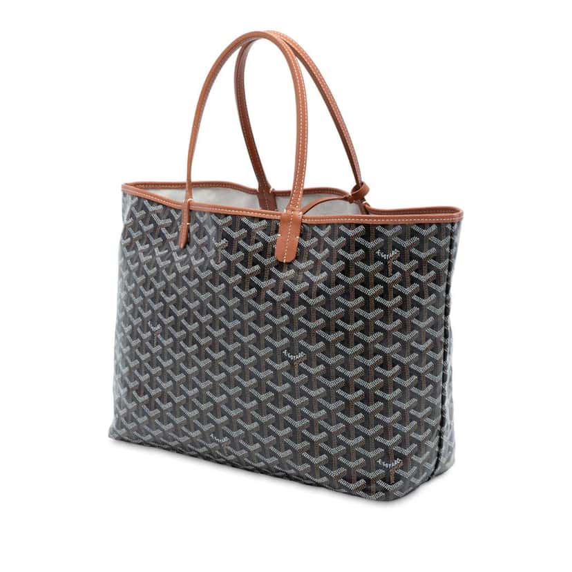Goyard Goyardine Saint Louis PM Black Canvas Very good condition - Back View