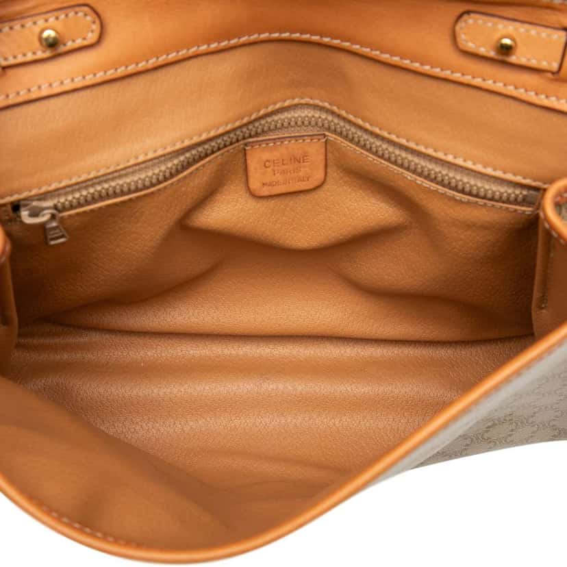 Celine Macadam Coated Canvas Crossbody Brown Canvas Very good condition - Model View