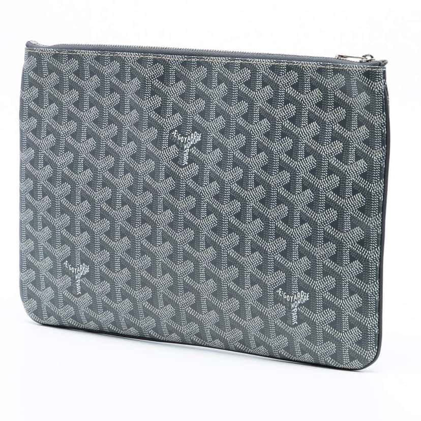 Goyard Goyardine Senat MM Grey Canvas Very good condition - Back View