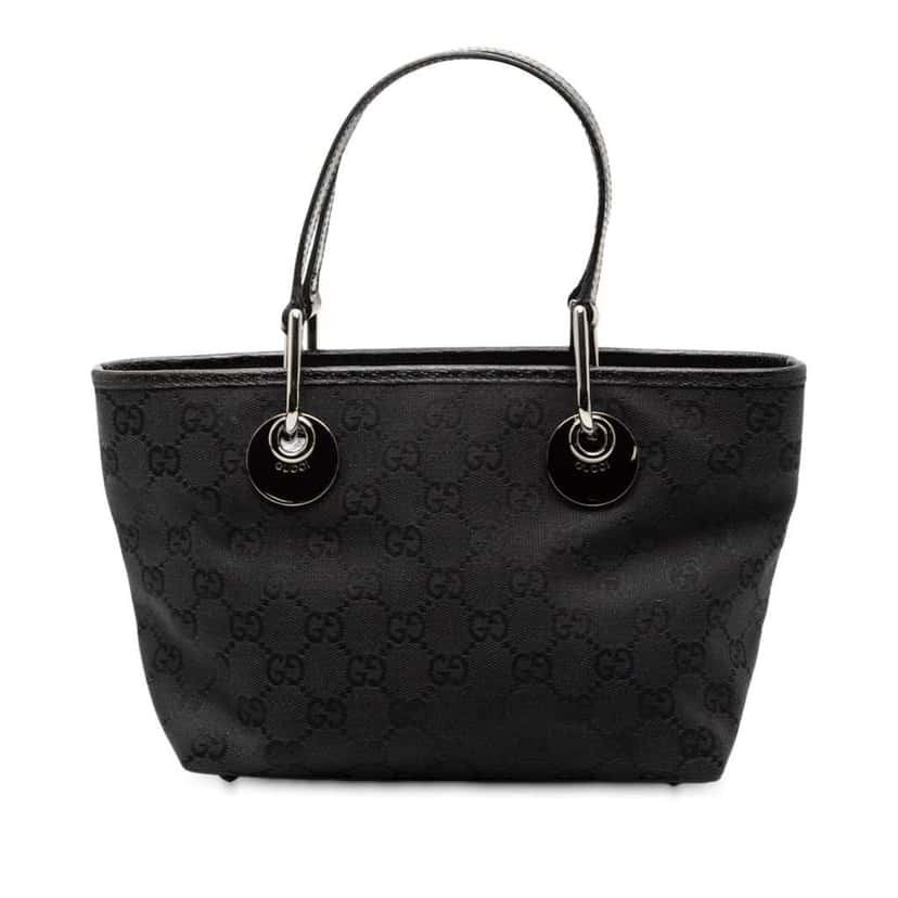 Gucci GG Canvas Eclipse Handbag Black Canvas Very good condition - Front View