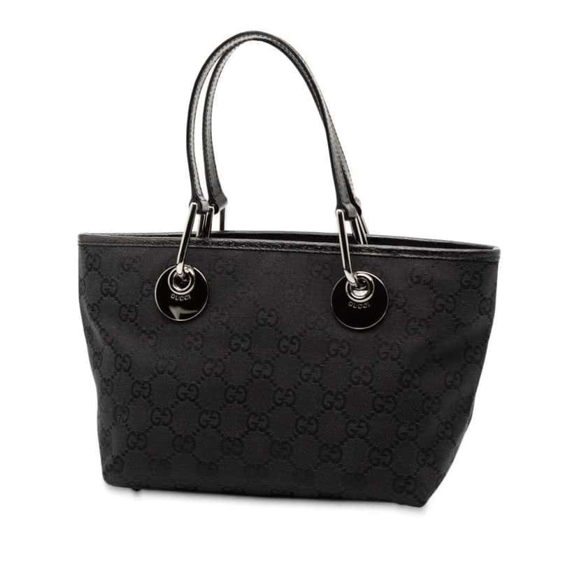 Gucci GG Canvas Eclipse Handbag Black Canvas Very good condition - Back View