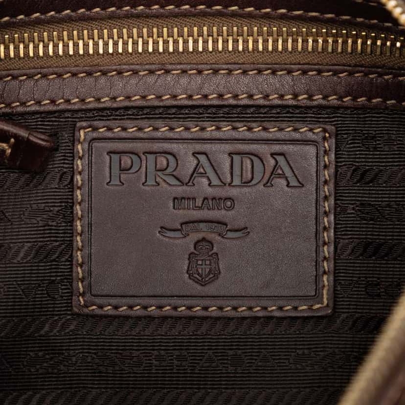 Prada Canvas Canapa Logo Crossbody Brown Canvas Very good condition - Box View