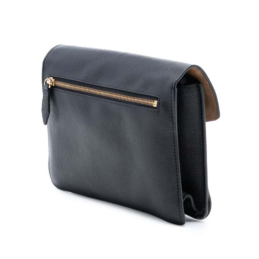 Burberry Small Leather and House Check Canvas Derby Macken Crossbody Black Leather Very good condition - Back View