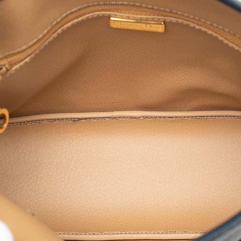 Dior Diorissimo Trotter Coated Canvas Handbag Blue Canvas Very good condition - Model View