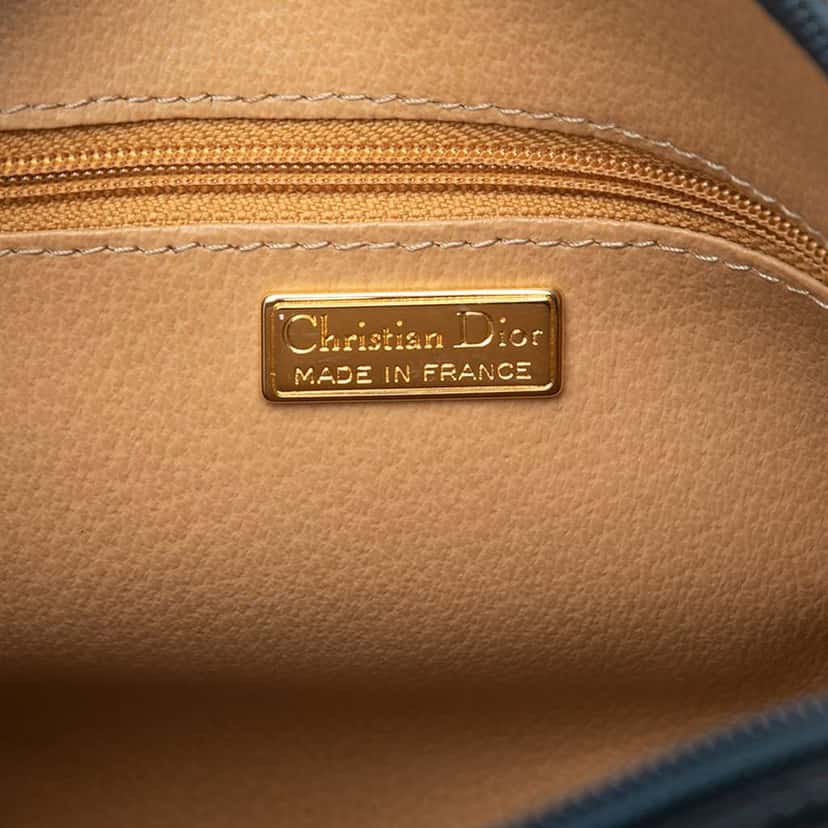 Dior Diorissimo Trotter Coated Canvas Handbag Blue Canvas Very good condition - Box View