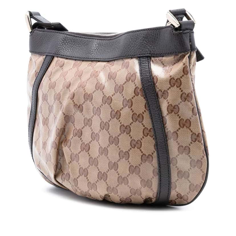 Gucci GG Crystal Abbey D Ring Crossbody Brown Canvas Very good condition - Back View