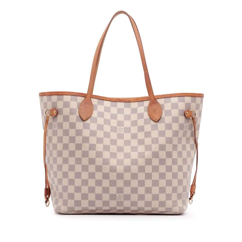 Louis Vuitton Damier Azur Neverfull MM White Very good condition - Front View