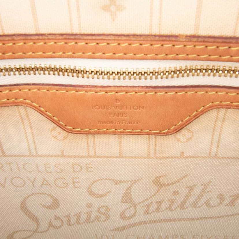 Louis Vuitton Damier Azur Neverfull MM White Very good condition - Box View