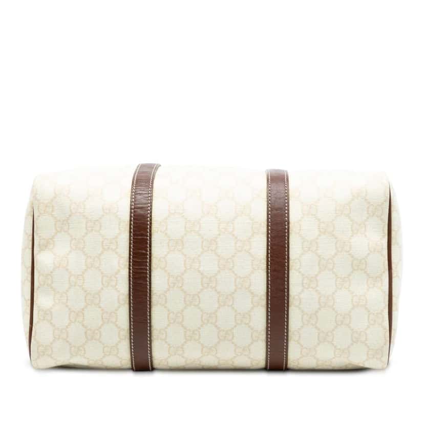 Gucci Medium GG Supreme Joy Boston Bag White Canvas Very good condition - Inside View