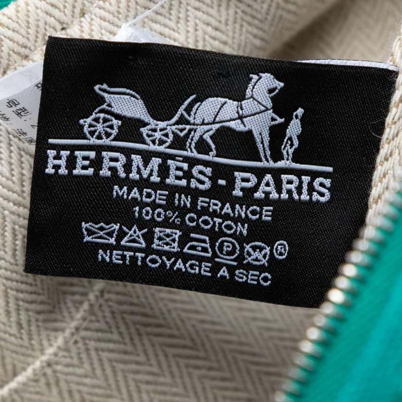 Hermès Small Canvas Bride A Brac Case Blue Canvas Very good condition - Box View