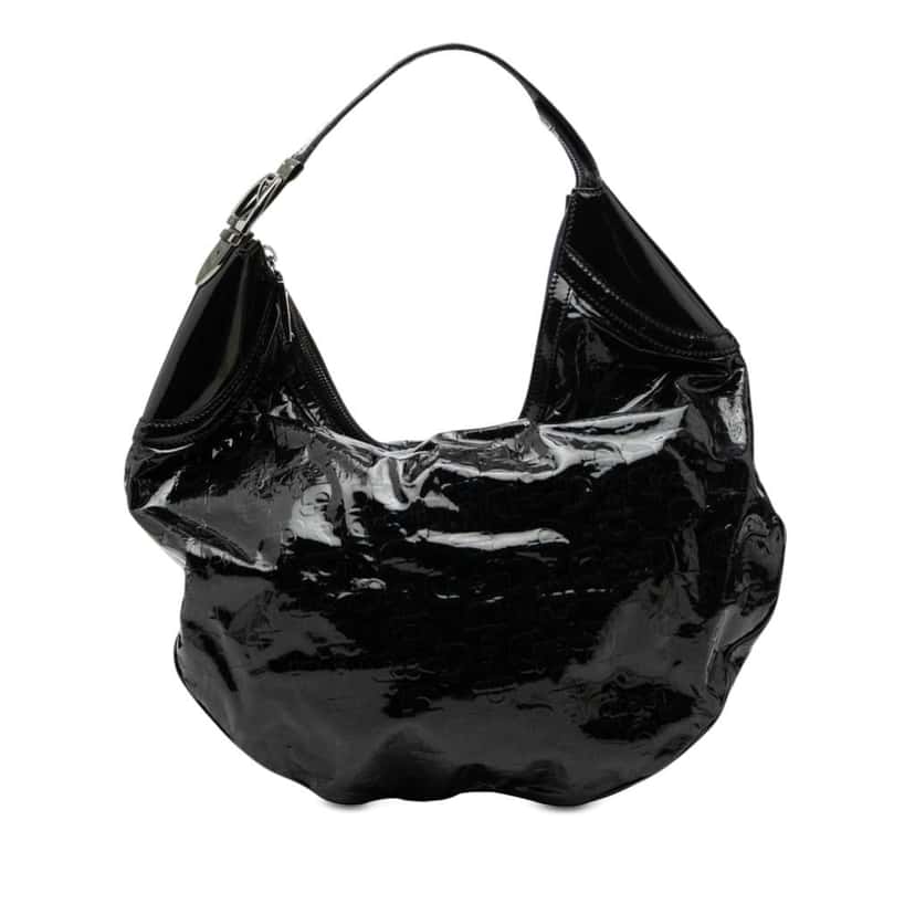 Gucci Patent Horsebit Glam Hobo Blue Leather Very good condition - Front View