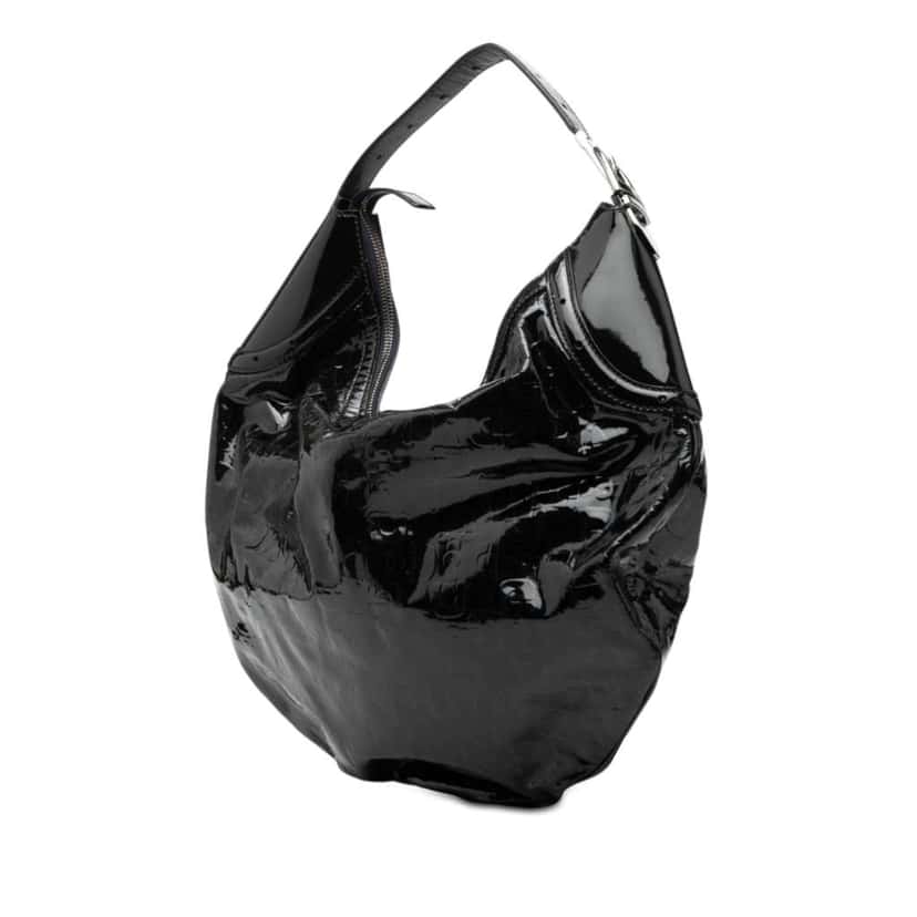 Gucci Patent Horsebit Glam Hobo Blue Leather Very good condition - Back View