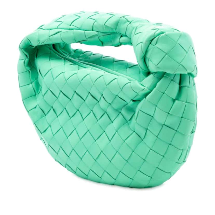 Bottega Veneta Mini Nappa Intrecciato Jodie Green Leather Very good condition - Back View