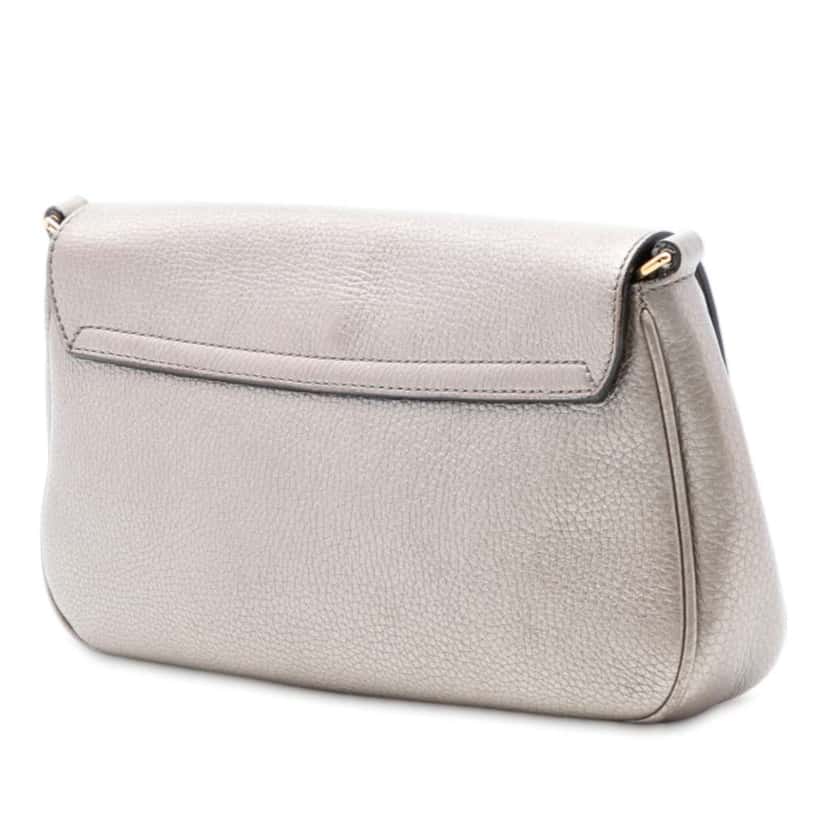 Gucci Medium Metallic Leather Soho Chain Flap Crossbody Gold Leather Very good condition - Back View