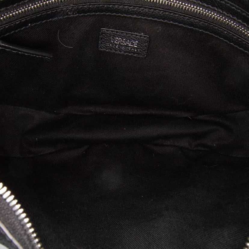 Versace Small Leather Repeat Satchel Black Leather Very good condition - Model View