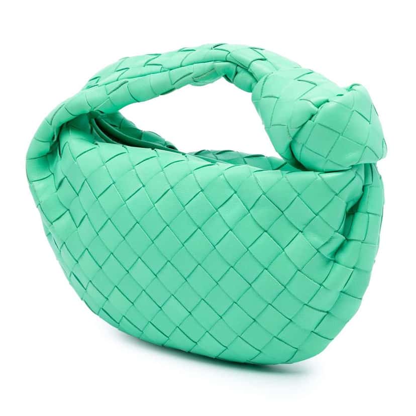 Bottega Veneta Mini Nappa Intrecciato Jodie Green Leather Very good condition - Back View