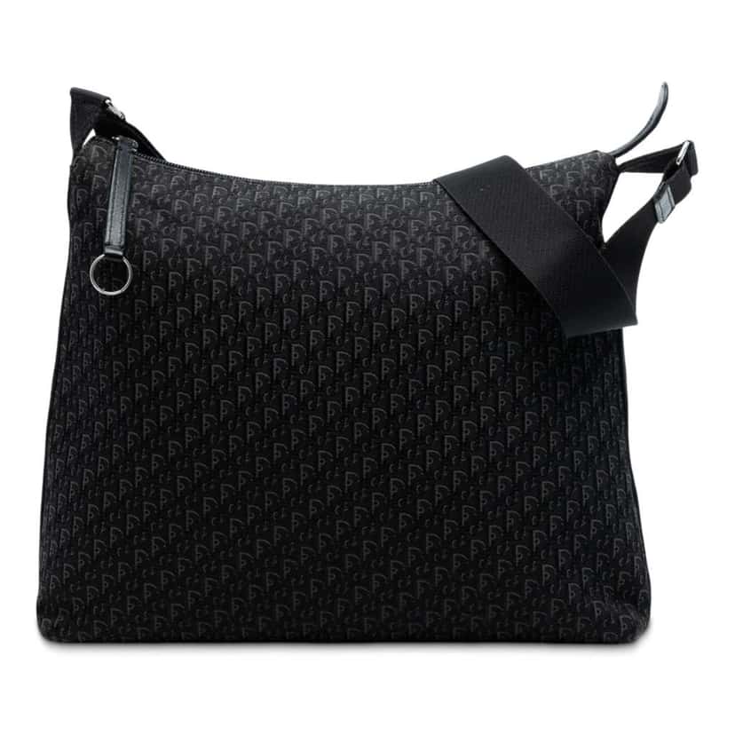 Dior Diorissimo Trotter Canvas Messenger Bag Black Canvas Very good condition - Front View