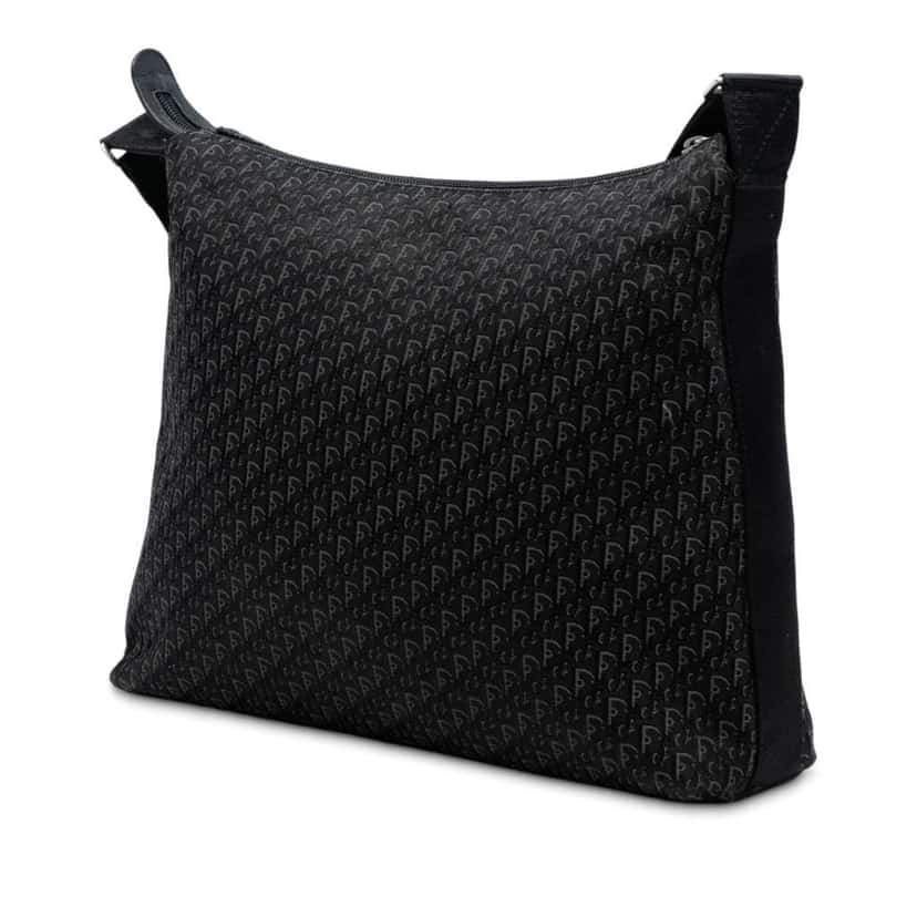 Dior Diorissimo Trotter Canvas Messenger Bag Black Canvas Very good condition - Back View