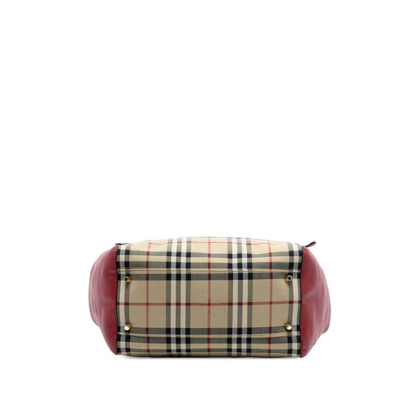 Burberry Small Haymarket Check Canvas and Leather Canterbury Tote Brown Canvas Very good condition - Inside View