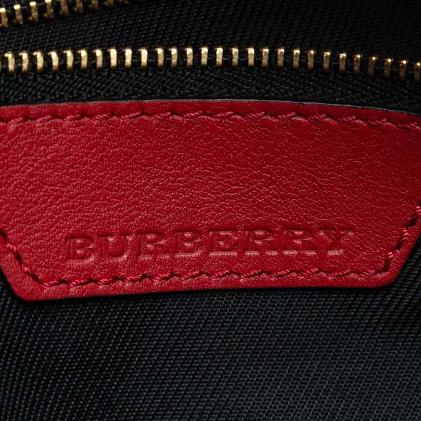 Burberry Small Haymarket Check Canvas and Leather Canterbury Tote Brown Canvas Very good condition - Box View