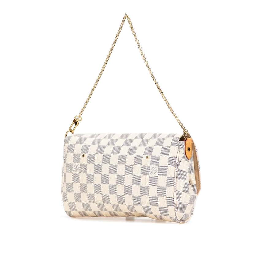 Louis Vuitton Damier Azur Favorite MM White Canvas Very good condition - Back View