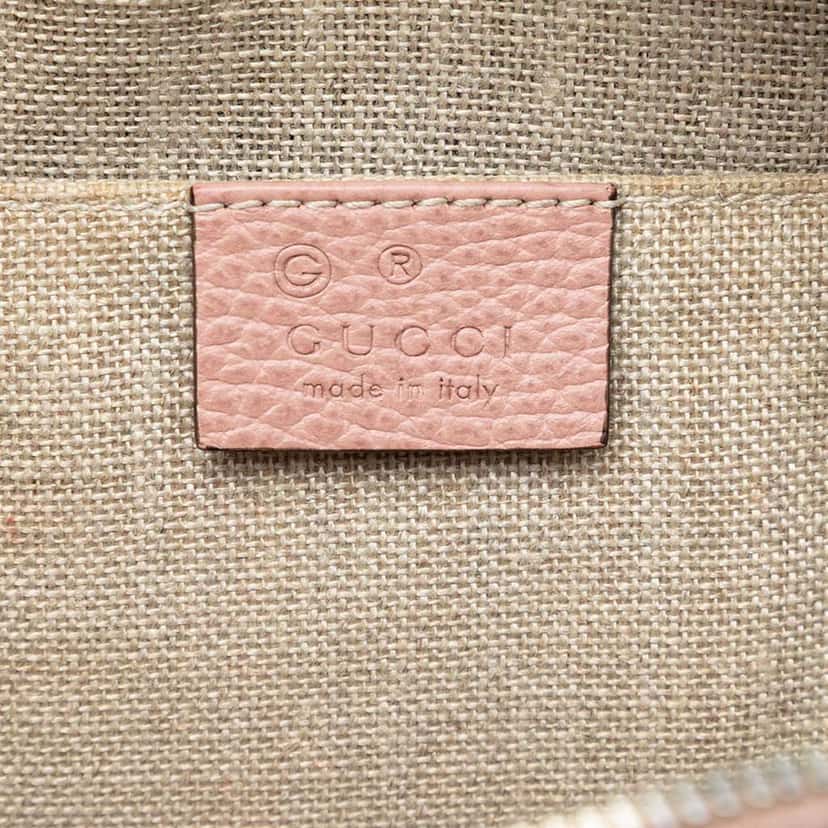 Gucci Mini Leather GG Charm Dome Satchel Pink Leather Very good condition - Box View