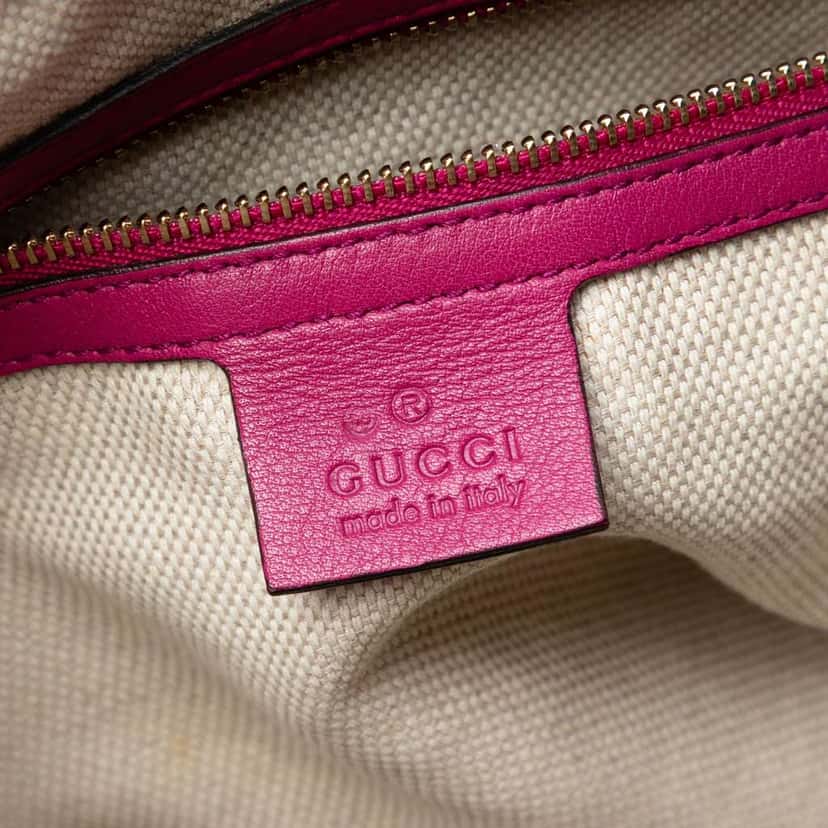Gucci Patent Soho Shoulder Bag Pink Leather Very good condition - Box View