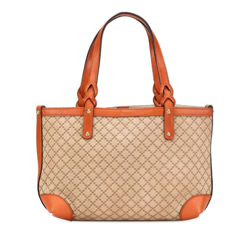 Gucci GG Canvas Craft Tote Brown Canvas Very good condition - Front View