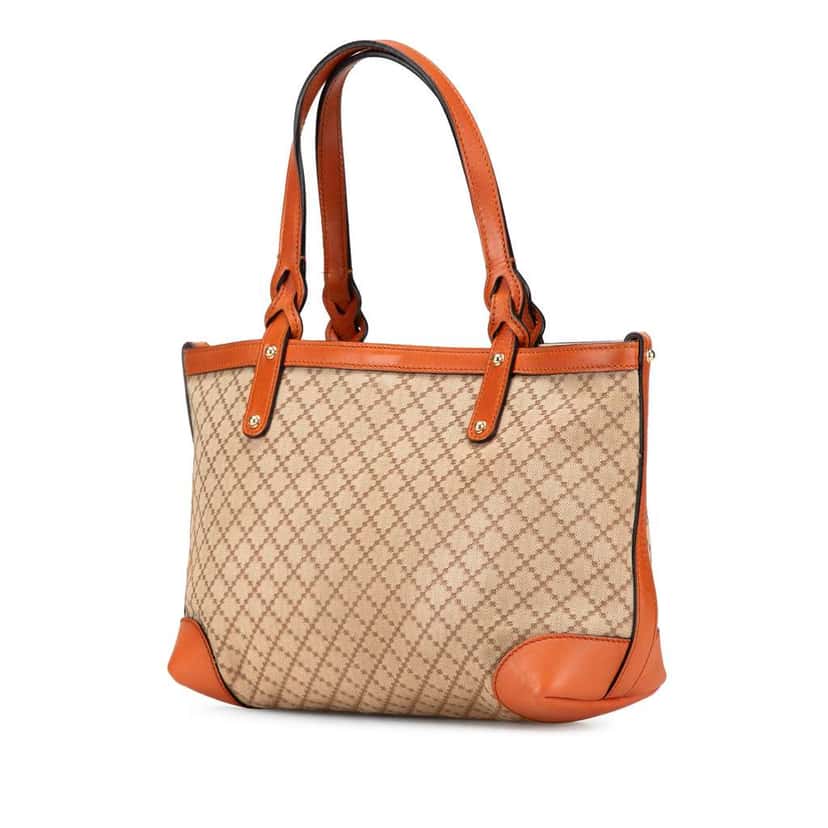 Gucci GG Canvas Craft Tote Brown Canvas Very good condition - Back View