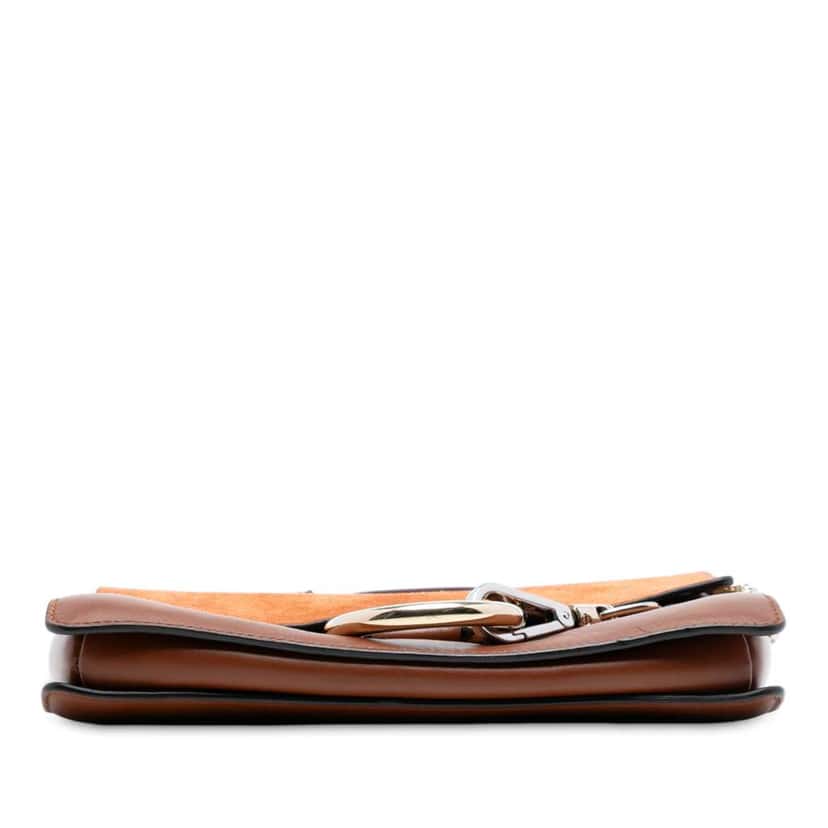 Chloé Small Suede and Calfskin Faye Crossbody Brown Leather Very good condition - Inside View