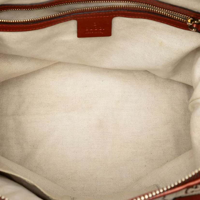 Gucci GG Canvas Heart Bit Satchel Brown Canvas Very good condition - Model View