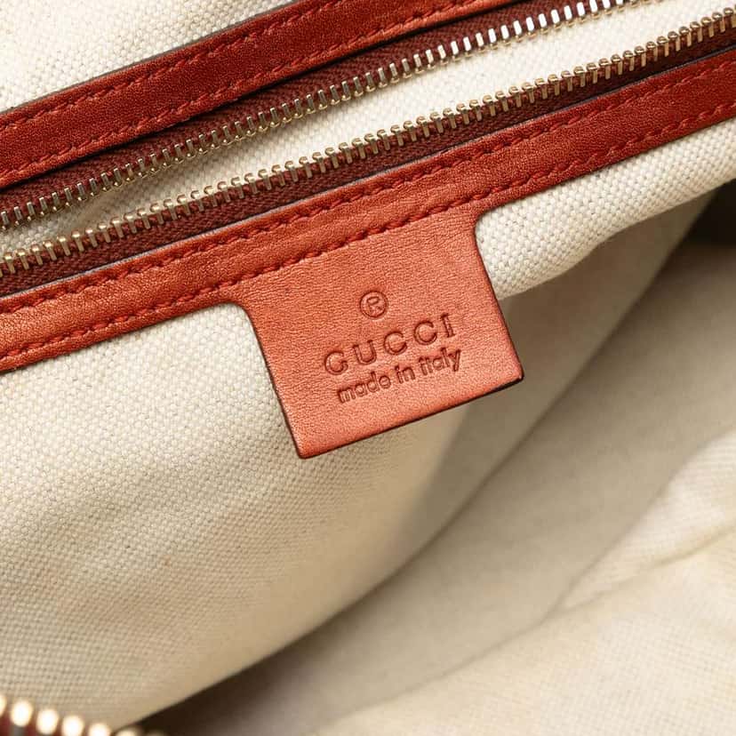 Gucci GG Canvas Heart Bit Satchel Brown Canvas Very good condition - Box View