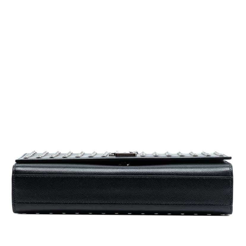 Saint Laurent Medium Grain De Poudre Studded Kate Crossbody Black Leather Very good condition - Inside View