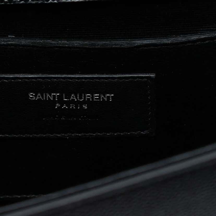 Saint Laurent Medium Grain De Poudre Studded Kate Crossbody Black Leather Very good condition - Box View