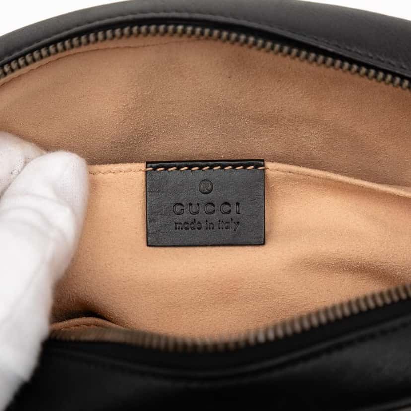 Gucci GG Marmont Matelasse Leather Belt Bag Black Leather Very good condition - Box View