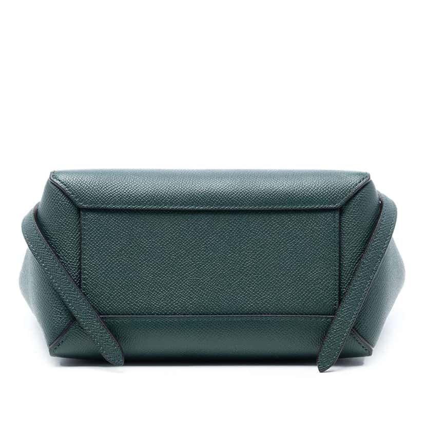 Celine Nano Grained Calfskin Belt Bag Green Leather Very good condition - Inside View