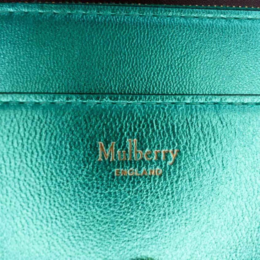 Mulberry Small Metallic Grained Calfskin Darley Crossbody Blue Leather Very good condition - Box View
