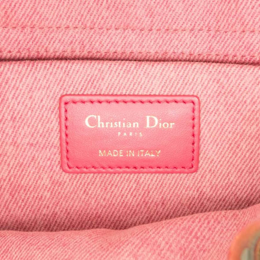 Dior Medium Denim Macrocannage Lady D Joy Pink Denim Very good condition - Box View